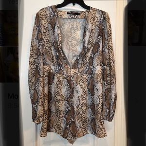 Romper Snakeskin Print